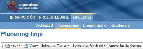 Funktionen kräver dels att fält Justering i planering är satt till Ja i Företagsuppgift PR, flik Parametrar och dels att parameter Användare får justera timmar är satt till Ja under Verktyg >