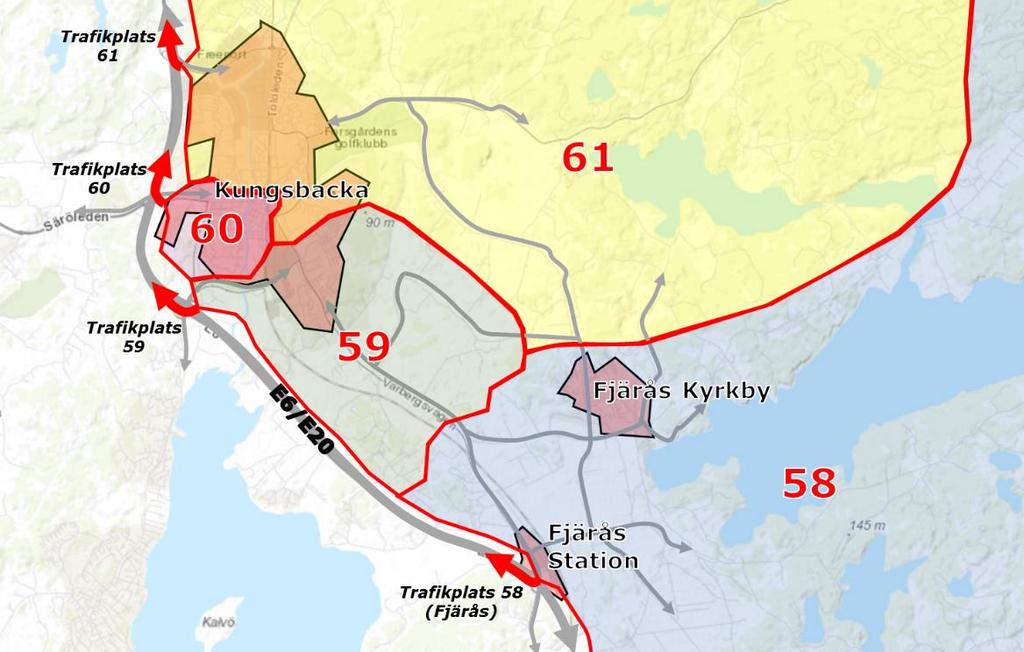 Oavsett om man ska norrut eller söderut på E6/E20 så är detta den snabbaste anslutningen för trafik från Fjärås