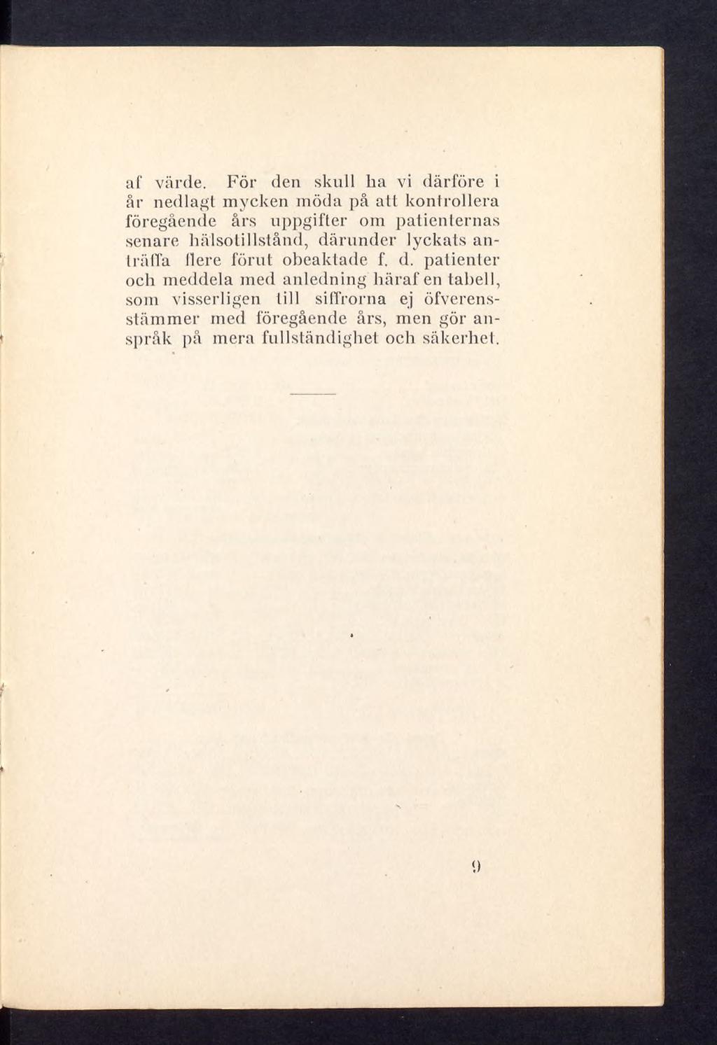 af värde.