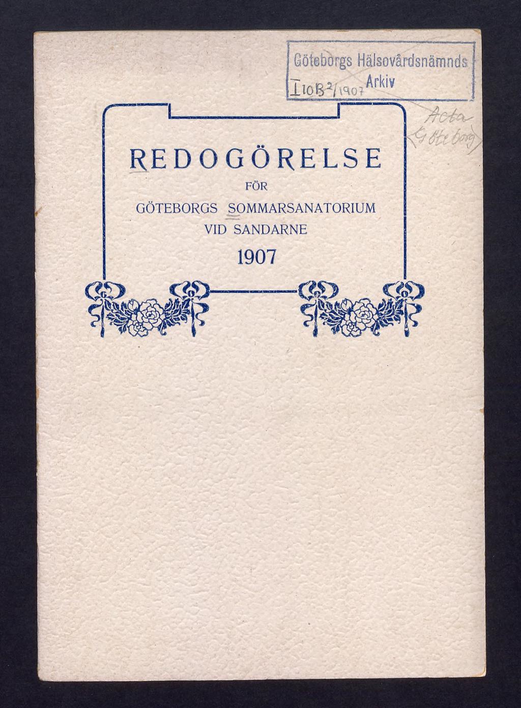 Göteborgs Hälsovårdsnämnds iîob^'woî