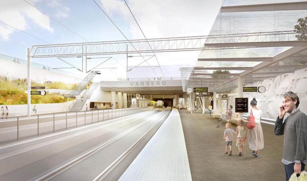Norr om Getteröbron anläggs en ny godsbangård. Stationen för resandeutbyte planeras ligga cirka 150 meter längre norrut än det befintliga stationshuset.