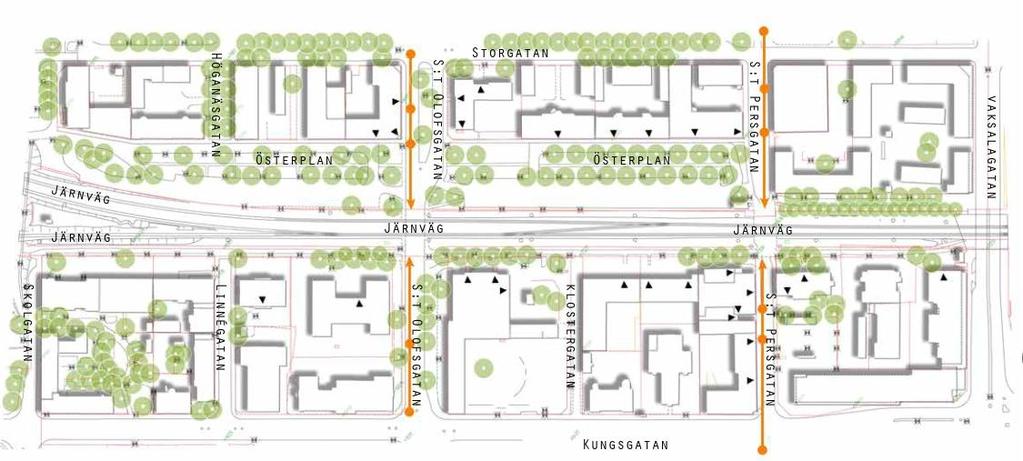 Miljö Stads- och landskapsbild Staden karaktäriseras av ett tätbebyggt område i stadsmiljö med tydliga historiska drag.