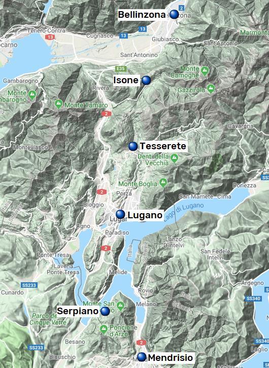 Ticinos Höjdpunkter, 6 nätter 7(8) Ticino Ticino är Schweiz sydligaste kanton och döpt efter floden Ticino.