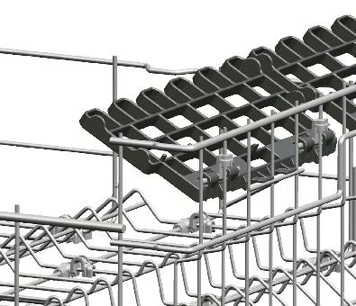 Övre utdragslåda (modellberoende) Du kan enkelt placera ytterligare efterrättsskedar, små gafflar och knivar i utdragslådan som finns i övre