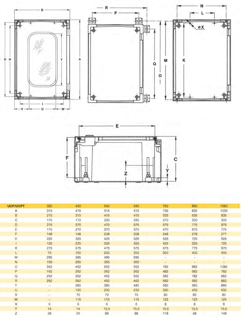 Uniplast, kompakt Dimensioner 166