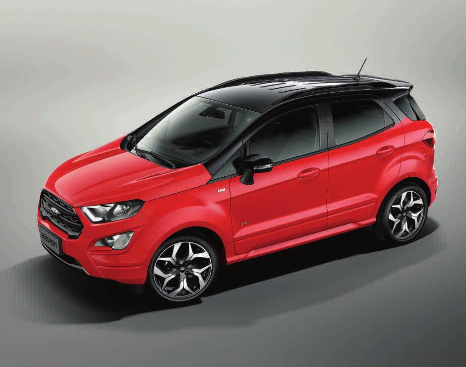 38 Ford EcoSport ST-Line med kontrastfärgat tak i standard Shadow