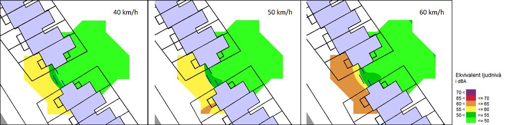 70 dba maximal ljudnivå. Detaljutformning av bullerskydd för gemensam uteplats görs lämpligen i bygglovsskedet. 6.
