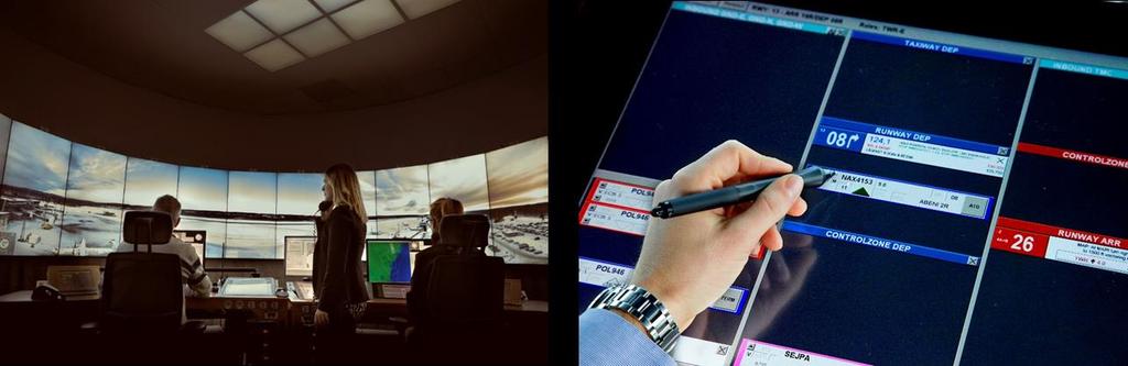 Figur 7 Modul i RTC Sundsvall varifrån flygtrafikledning sköts på distans samt digital utrustning Så kallad Multiple Remote Tower är under utveckling.