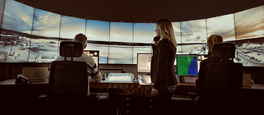 Figur 13 Visuell presentation över en flygplats Med hjälp av digitala verktyg förbättras funktionaliteten jämfört med att se ut över flygplatsen med blotta ögat från ett flygledartorn.