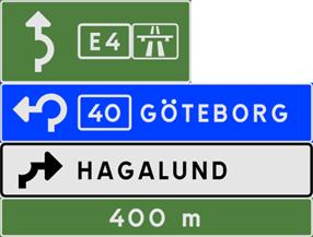 Märket får inte sättas upp om vägen har fler än två körfält i ena färdriktningen eller om det högra körfältet svänger och fortsätter som egen väg.