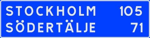 Ledning styrning och reglering Vägmärken Det namn som anges på märke F12 ska överensstämma med vad som anges i Lantmäteriets ortnamnsregister.