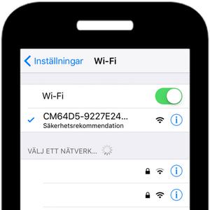 STEG 1 Öppna inställningar i din mobil och tryck sedan på WiFi.