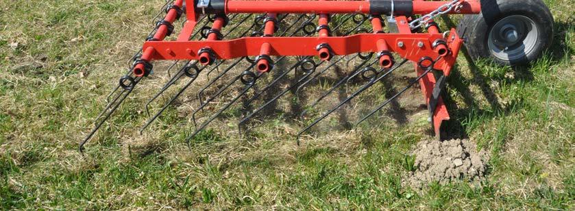 GRASS-MANAGER Framtill på varje harvsektion finns plats att montera en sladdplanka som garanterar optimal utjämning av
