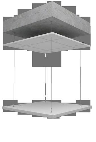 Montage av Rockfon Eclipse under ett existerande nedpendlat