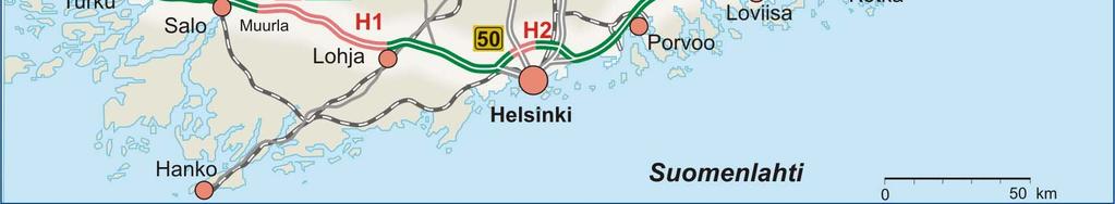 tie 180 H4 Vt 7 Haminan ohikulkutie 111 H3 Vt 7 Koskenkylä-Loviisa-Kotka 194 H5 Vt 7 Hamina - Vaalimaa 113 = elikaarihanke