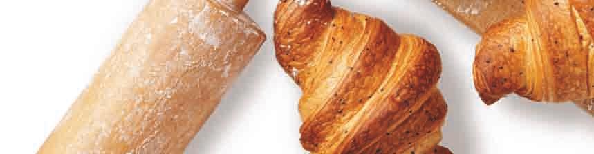 Ingångstemperatur: 250 C Färdigbakas: 180 C Chia-Croissant Jäst Socker Salt Ägg Starbake Bagerivetemjöl Wienerlyx alt smör Mr.