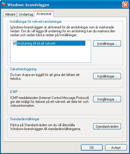 Steg 2 Installera drivrutin och programvara Nätverk Brandväggsinställningar Inställningarna för datorns brandvägg kan förhindra nödvändig kommunikation inom nätverket vid skanning och utskrift.