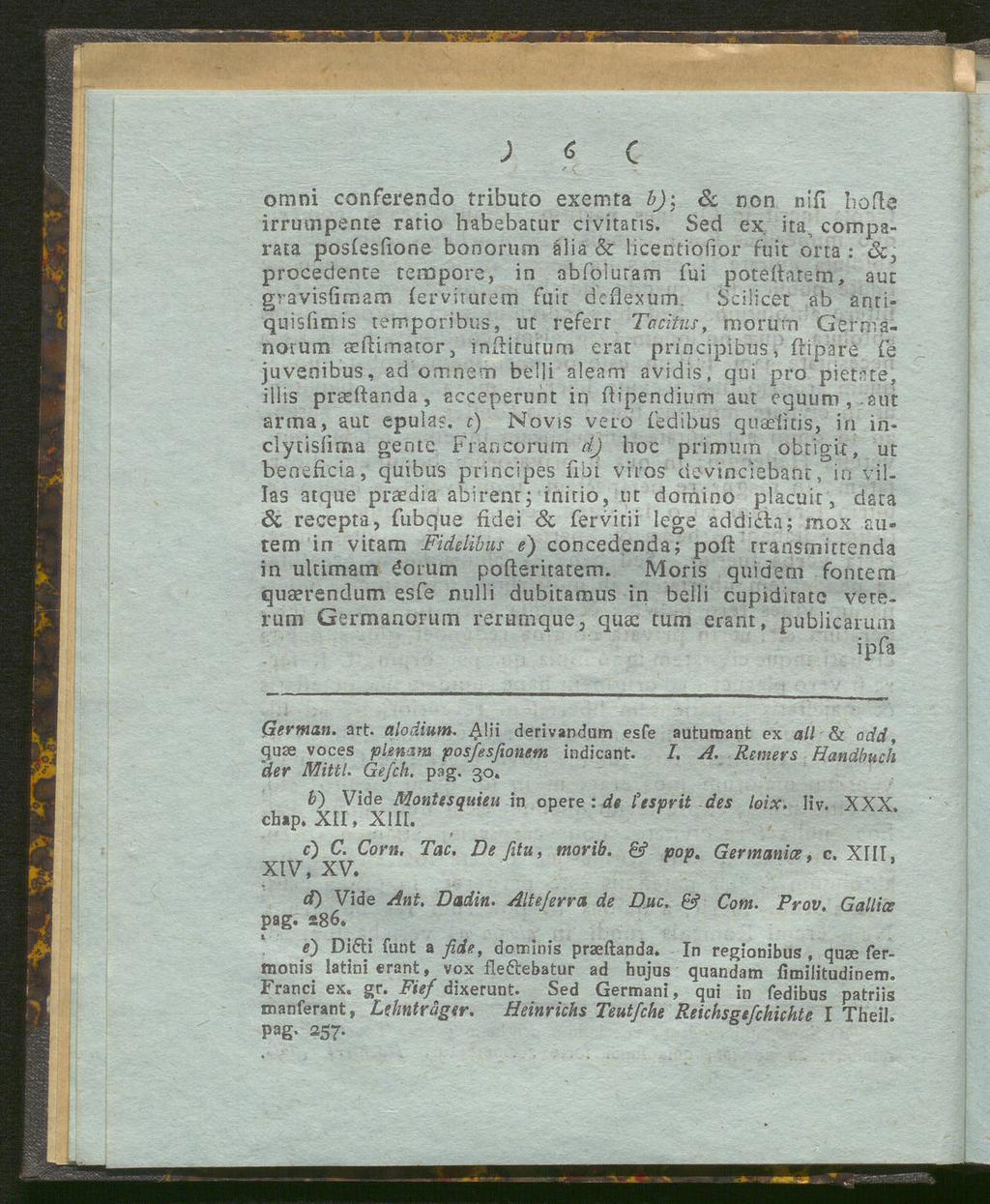 ) 6 C omni conferendo tributo exemta bj: 8c non nifi hofle irrumpente ratio habebatur civitatis.