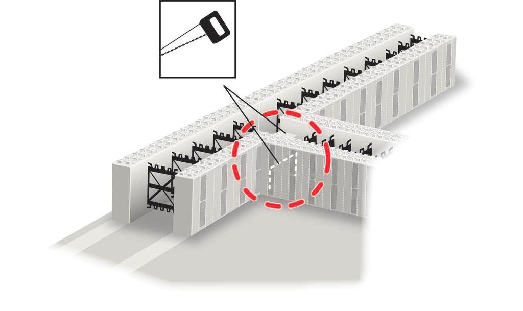 4. Anpassning Kapning sker med sticksåg/handsåg. Systemet är baserat på 25 mm moduler.