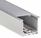 B5 Standard / B6 Infälld Standard aluminum profil Tydligt avstånd mellan LED-strip och skydd tillåter en mer kraftfull