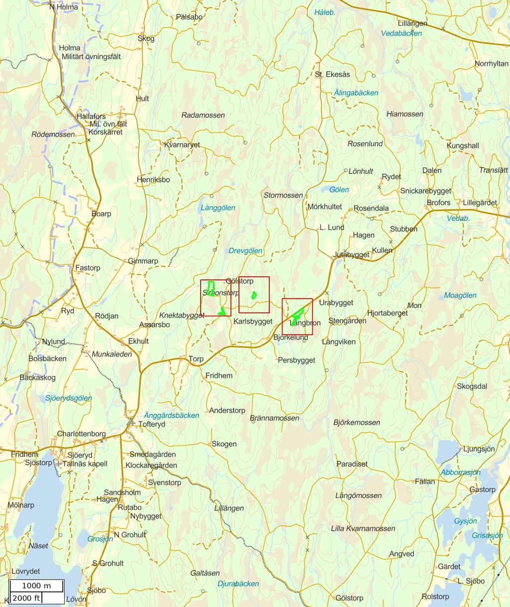 Traktdirektiv 2018-03-02 11:01 Tofteryds-Torp 1:37 Hushållningssällskapet Skog Översiktskarta Skala: