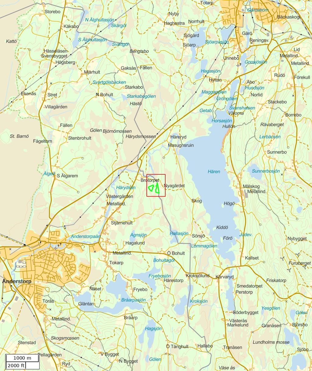 Traktdirektiv 2018-02-05 07:54 Fifflaryd 1:61 Hushållningssällskapet Skog Översiktskarta Skala: ~1:50000