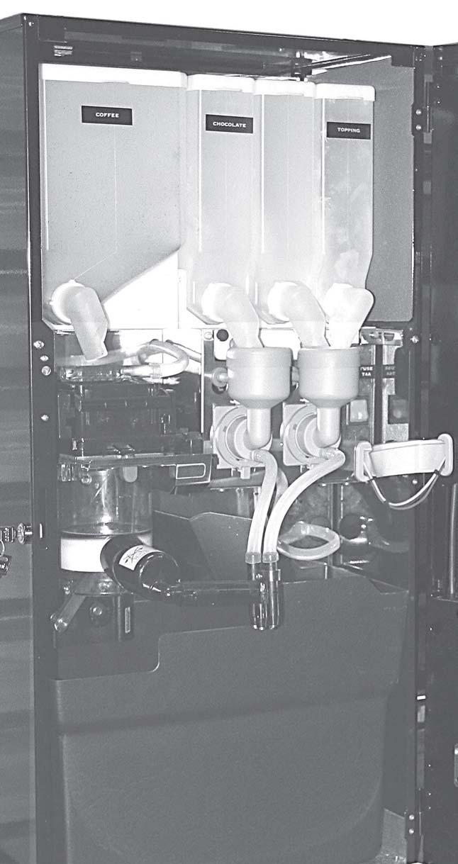 3. Översikt av komponenterna, blandarsystem. Bean to cup hot n cold TT ON/OFFströmbrytare Koncentratbehållare 4 st.