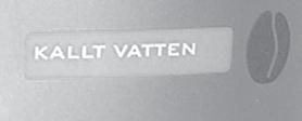 Elementet får ej spänning förrän vattnet når nivågivaren. ON / OFF Brytare Inställd temperatur är ca 97º Celcius. 5. Stäng dörren. 6.