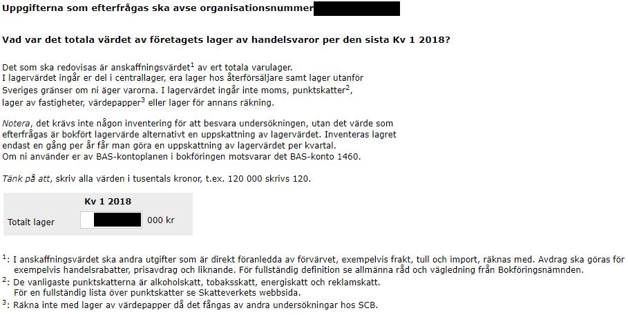 Statistikens framställning version.