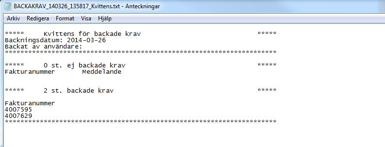 backas på grund av av att en