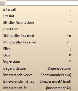 under Faktura-> Skapa faktura, kan man göra urval med hjälp av