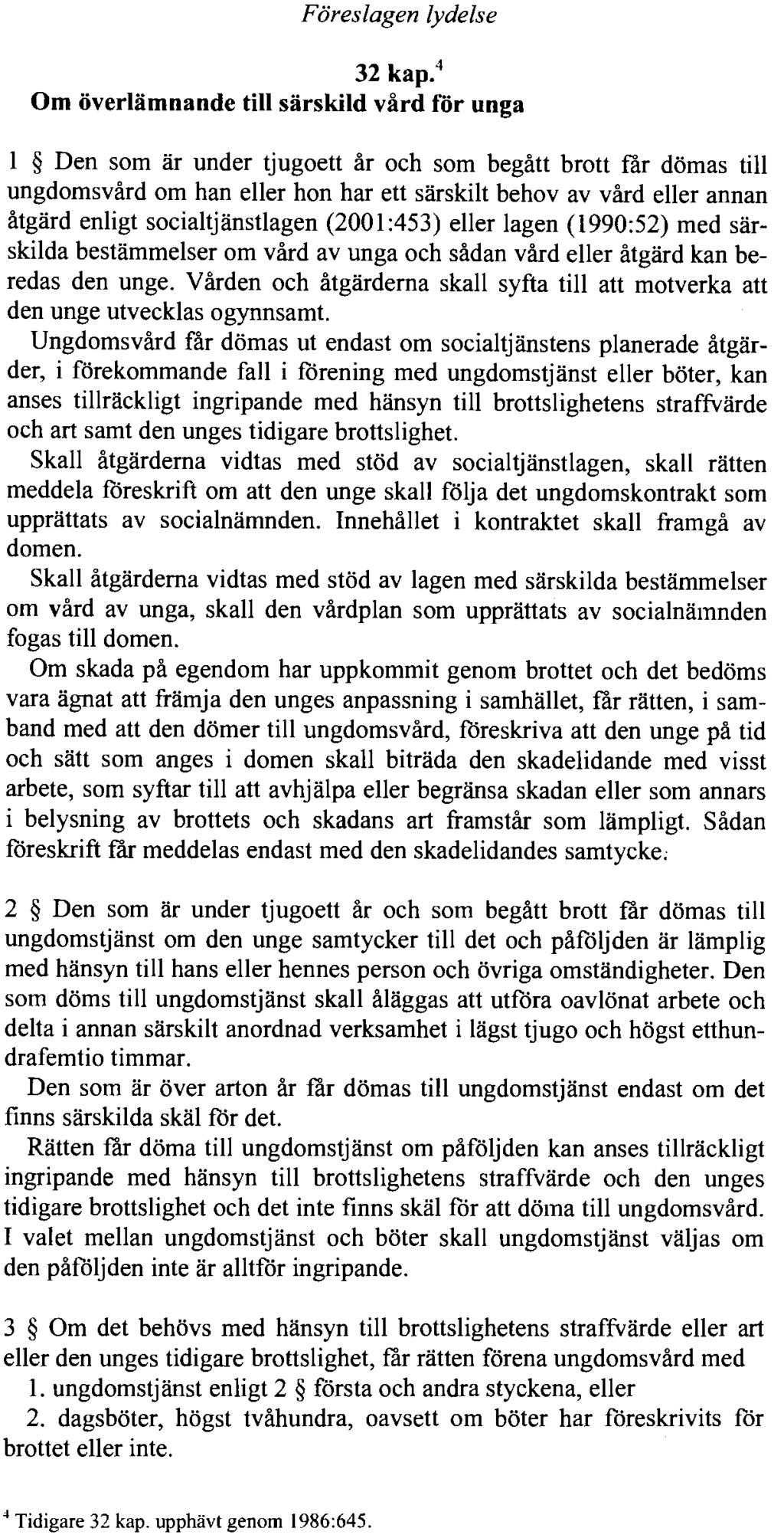 REGERINGENS LAGFÖRSLAG