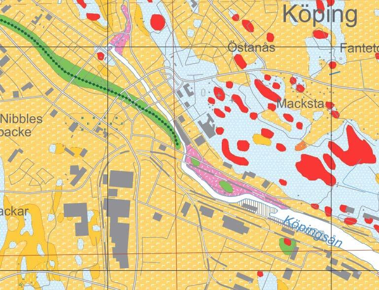 4 4.2 Geologi och hydrogeologi De naturliga jordarterna inom området domineras av finglaciär lera enligt SGU:s jordartskarta, se Figur 4.3.