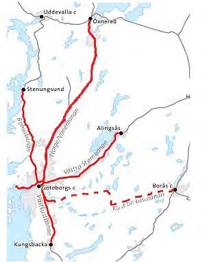 Trångsektorplan Göteborg Kapitel 4 Västra stambanan Västkustbanan Kust