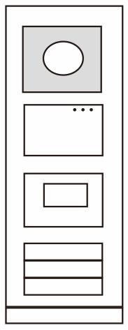 5.2 Utomhusstation med tryckknapp med display-modul Displayen och kortläsarmodulen kan monteras med en utomhusstation med tryckknapp, och användaren kan svepa korten för att öppna dörren.