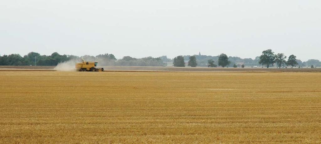 Stora delar av marken i kommunen består av åkermark, som generellt är fokuserad till de västra och sydvästra delarna.