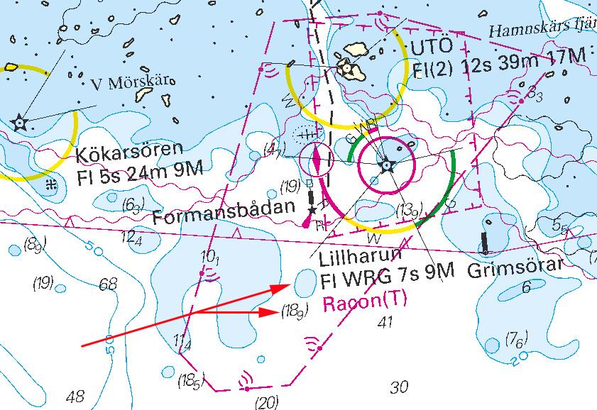 5 Nr 230 5181 Sjökort/Chart: 5, 6 Finland. Norra Östersjön. S om Utö. Nya djup.