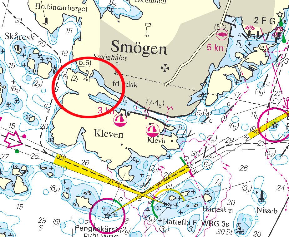 Nr 230 8 Kattegatt / Kattegat * 5206 (T) Sjökort/Chart: 924 Sverige. Kattegatt. Falkenberg. Uppgrundning. Tillfälligt reducerat leddjupgående.