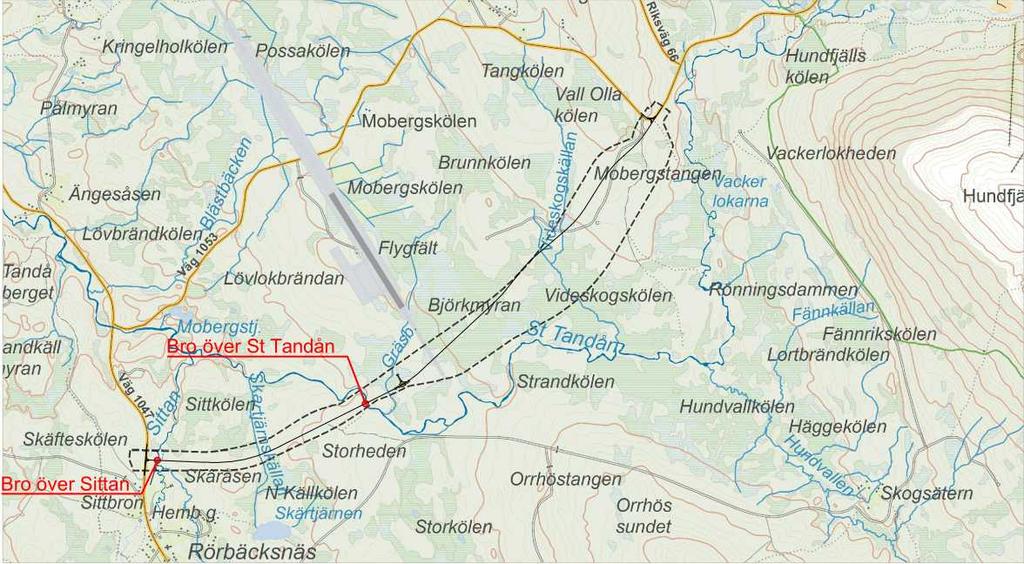 1. Inledning 1.1. Bakgrund och syfte Den befintliga flygplatsen (flygfältet) har tilldelats nationella medel i Nationell Transportplan för att bygga ut och anpassa rullbanan från 1 200 meter till 2 500 meter.