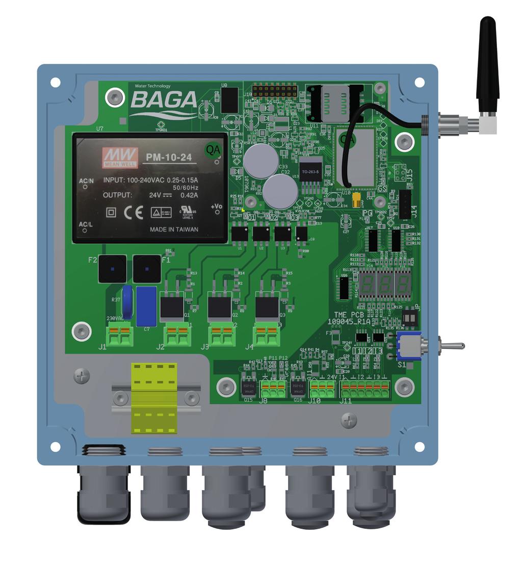 BAGA BDT Solo Installationsanvisning 2.3 Installation option GSM-kommunikation All installation ska ske i spänningslöst tillstånd och av behörig elektriker. 1.