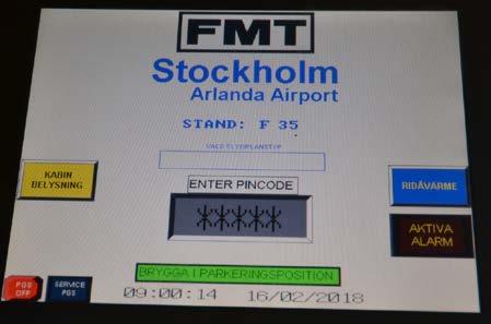 6.) Joystick används för att köra bryggan manuellt.