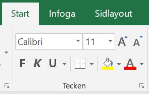 13. Ibland kan det se ut så här. Då behöver du klicka på Aktivera redigering för att kunna arbeta vidare. 14. Markera celler med data.