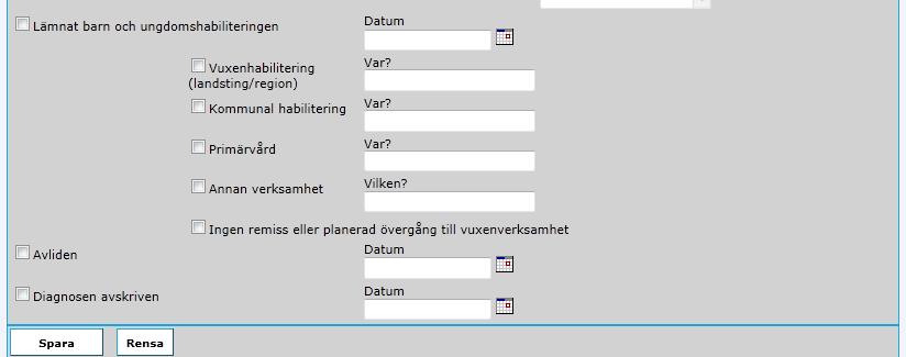 Diagnosuppgifter: Uppgifter om Uppfyller kriterier för CP hämtas från formuläret CPUP neuropediatrik genom att mata in hela personnumret (ÅÅÅÅMMDD-XXXX) och trycka på sök.