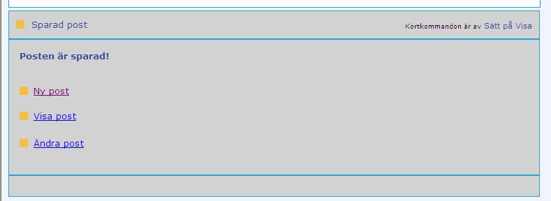 Om det inte går att spara kan det bero på att den är en dubblett eller på att patienten är registrerad i ett annat landsting/region än där du är inloggad.