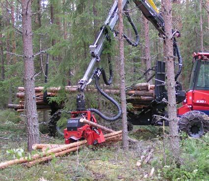 MTH aggregat med sågkedja eller klipp Några tillverkare kan erbjuda ett snabbare klippalternativ i stället för en sågkedja för fällning och kapning av