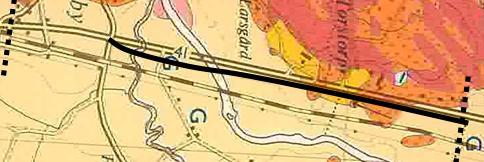 BILAGA 1 Sidan 1 (1) Geotekniska förutsättningar översiktlig beskrivning Lokalt berg Grundförstärkningar Grundförstärkningar Teckenförklaring Gyttja & postglacial lera (lös) Glacial lera, troligtvis