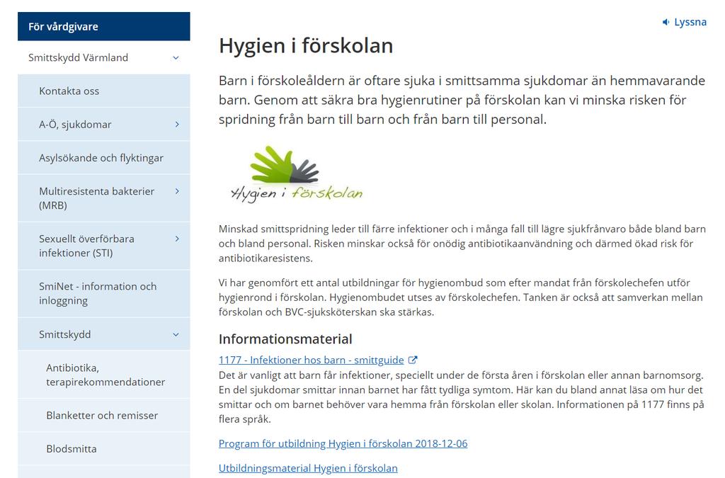 Hygien i förskolan www.smittskyddvarmland.