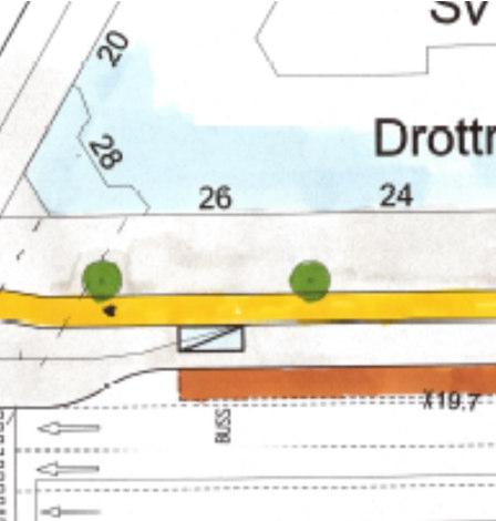 Bild 10 förslag alt 3B På grund av att hållplatsen för linje 40
