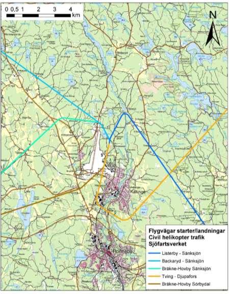 - Vid larm är luften fri - 1300 ft MSL (havsnivå) är standard höjd för in och utflygning. Vid sämre väder får lägre höjd användas.