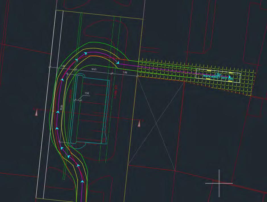 Figur 9 visar en illustration över Färgaren med åtgärdsförslag i Kanalgatan. På Kanalgatan planeras en infart och ramp till lastzon tillhörande Systembolaget.